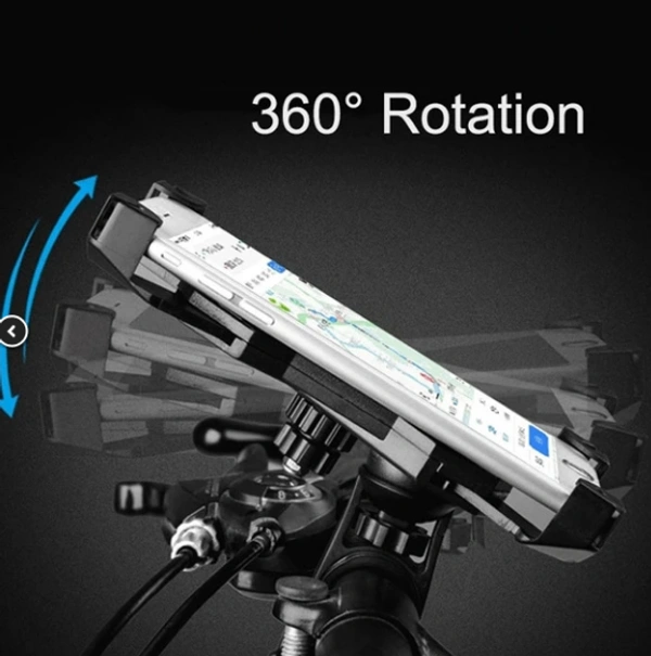 Bike Phone Mount Anti Shake and Stable Cradle Clamp with 360° Rotation Bicycle Phone Mount/Bike Accessories/Bike Phone Holder -Black 